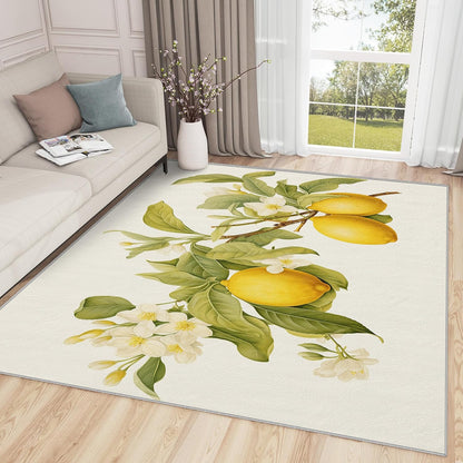 Lemon Rugs for Kitchen - 2x3 Rug, Fruit Lemon Door Mat Indoor Entrance, Yellow Lemon Entryway Throw Rugs, Summer Tropical Fruit Carpet, Fruit Lemon Home Decor & Gifts