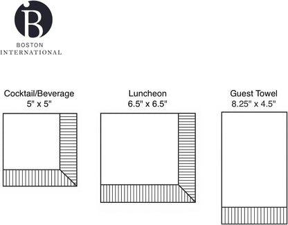 Boston International Paper Napkins Disposable 3-Ply Party Pack | Watercolor Art, 5" x 5" Cocktail Napkin 20-Count, Lemon Verbena