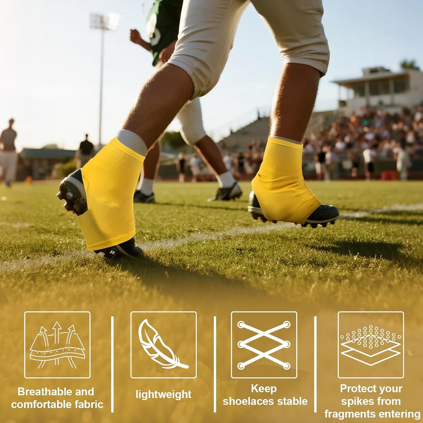 Spats Football Cleat Covers,Youth Cleat Covers Football,Bike Cleat Covers,Football Cleat Covers Keeps Dirt/Turf Debri Out,Cleat Sleeves for Football Soccer Lacrosse Youths Adults