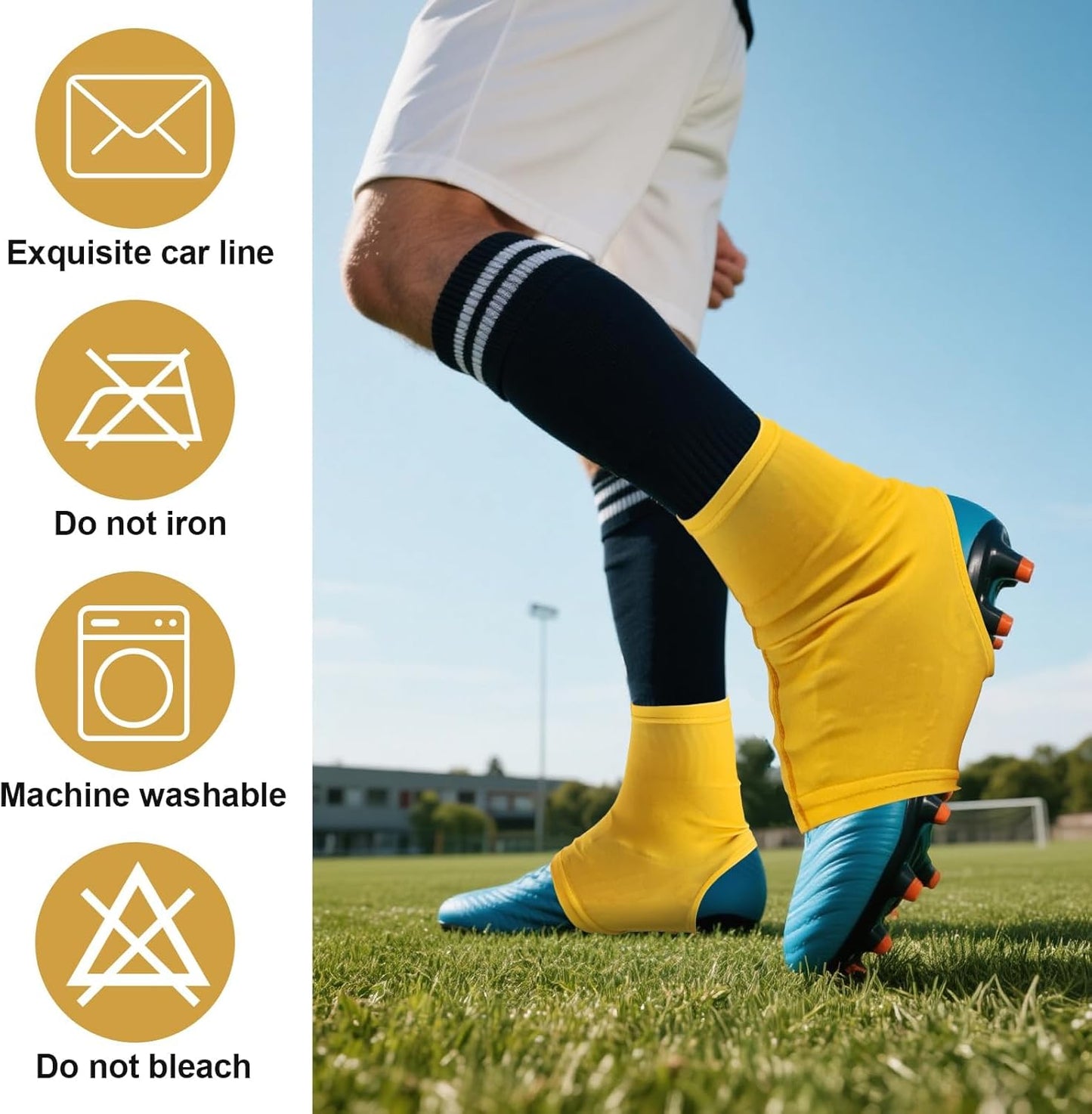 Spats Football Cleat Covers,Youth Cleat Covers Football,Bike Cleat Covers,Football Cleat Covers Keeps Dirt/Turf Debri Out,Cleat Sleeves for Football Soccer Lacrosse Youths Adults