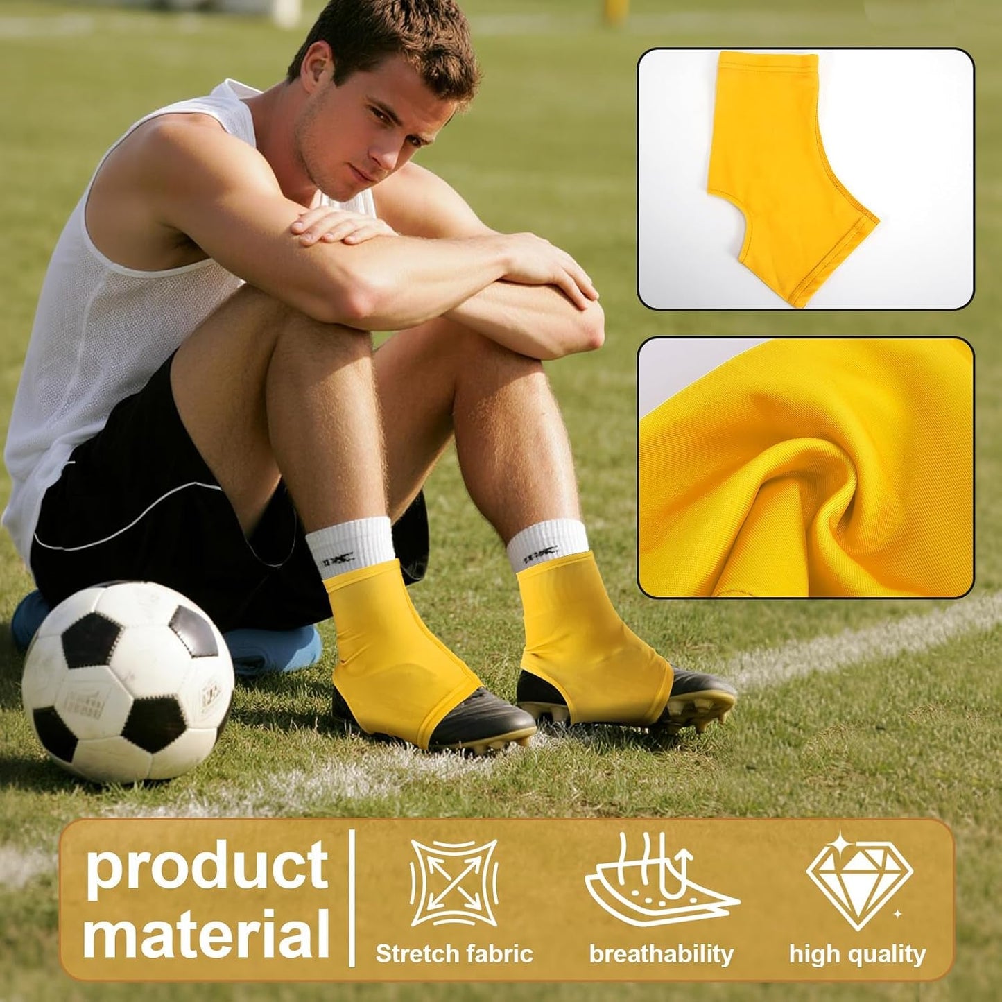 Spats Football Cleat Covers,Youth Cleat Covers Football,Bike Cleat Covers,Football Cleat Covers Keeps Dirt/Turf Debri Out,Cleat Sleeves for Football Soccer Lacrosse Youths Adults