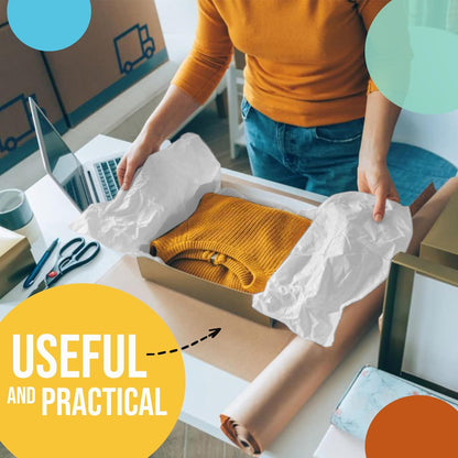 Party Solids Yellow Tissue Paper for Gift Bags - 20" X 30" Bulk Tissue Paper Yellow 480 Sheets - 10lb Newsprint for Packing, Birthday Gift Box Filler, Packing Supplies for Moving Supplies