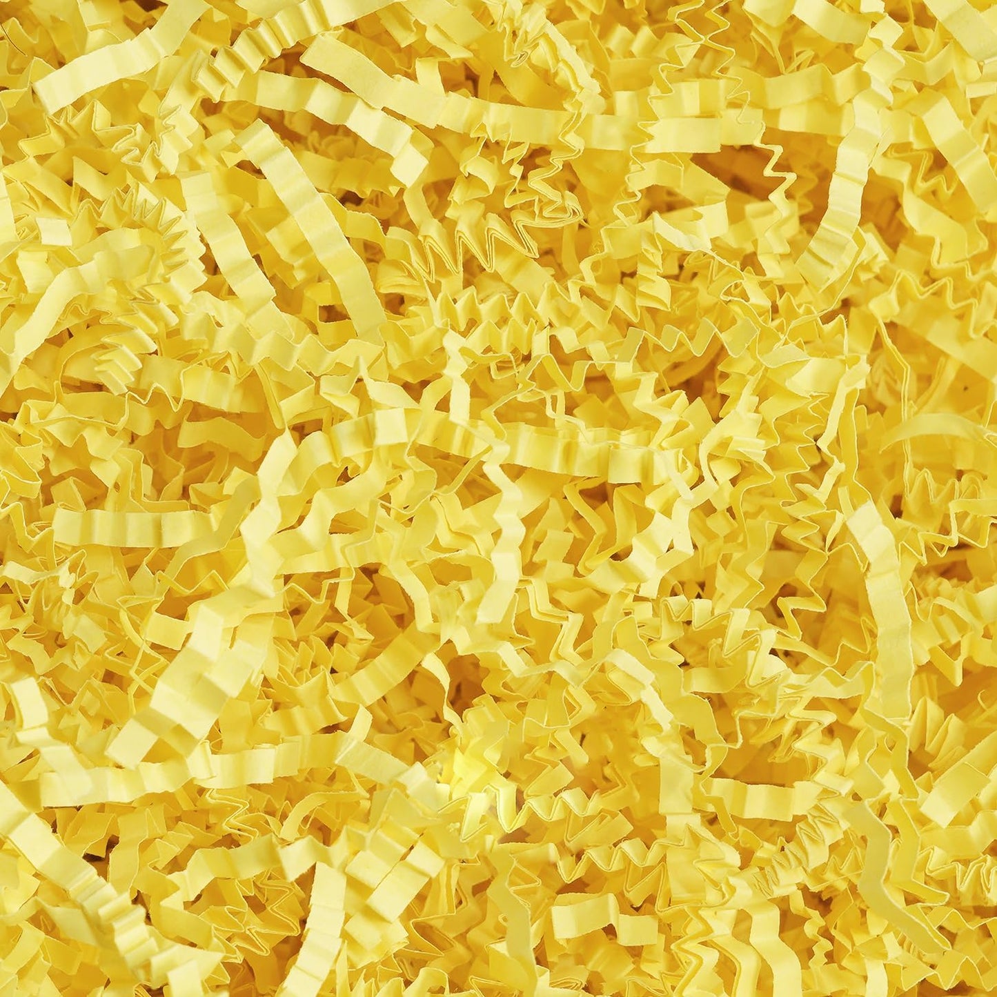 1 LB Yellow Crinkle Cut Paper Shred Filler, Decorative Shredded Paper for Gift Baskets and Box Packaging, Perfect for Weddings, Birthdays, Party Favors, Mother's Day & Valentine's Day Gifts