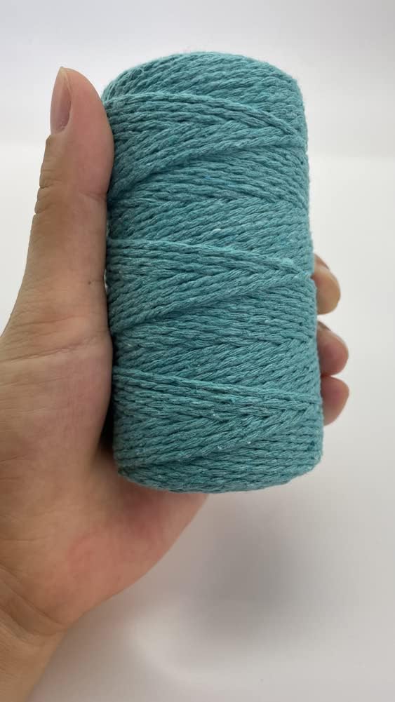 (109 Yards/1.5mm/35 Colors Optional) Cotton Baker Twine DIY Craft Macramé Natural Cotton Rope Craft Making Knitting String Rope DIY Wedding Decor Supply Christmas Wrapping (Yellow)