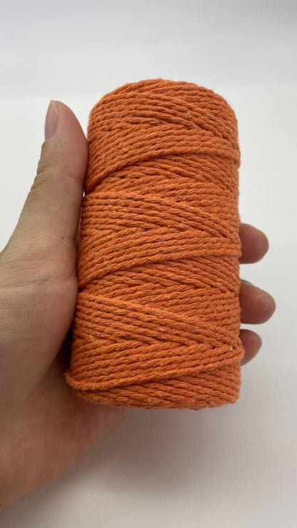 (109 Yards/1.5mm/35 Colors Optional) Cotton Baker Twine DIY Craft Macramé Natural Cotton Rope Craft Making Knitting String Rope DIY Wedding Decor Supply Christmas Wrapping (Yellow)