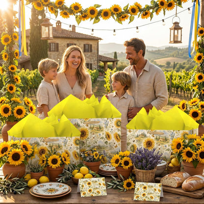 Sunflower Gift Bag with Tissue Paper and Greeting Card Rustic Floral Gift Wrapping Bag Yellow Wildflower Country Garden Gift Bag for Birthday Wedding Baby Shower Bridal Shower Party Supplies