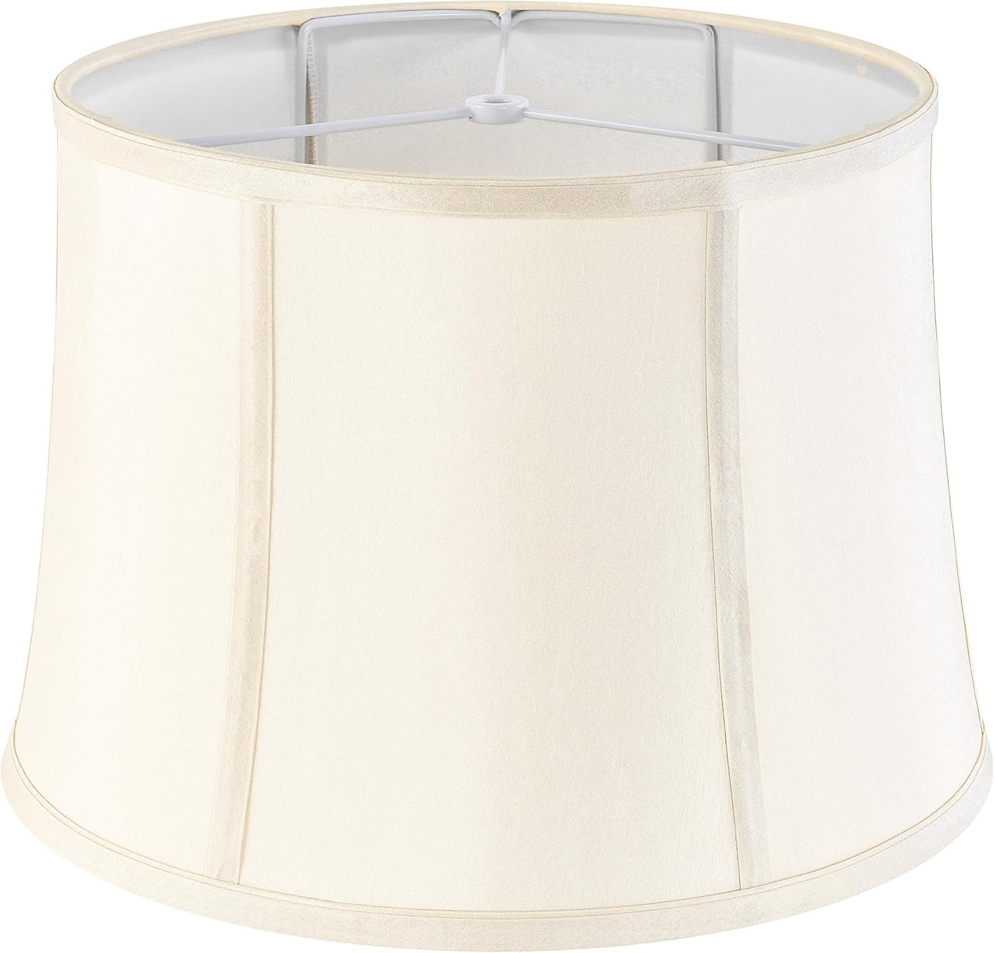 Medium Drum Lamp Shade Set of 1,12"x14"x10" Replac Lampshades Empire | 0.41" Spider Fitter,Yellowish Beige Lampshade for Table Lamps and Floor Lamp Decor Modern,Polyester,Foldable Easy Assembly