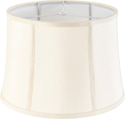 Medium Drum Lamp Shade Set of 1,12"x14"x10" Replac Lampshades Empire | 0.41" Spider Fitter,Yellowish Beige Lampshade for Table Lamps and Floor Lamp Decor Modern,Polyester,Foldable Easy Assembly