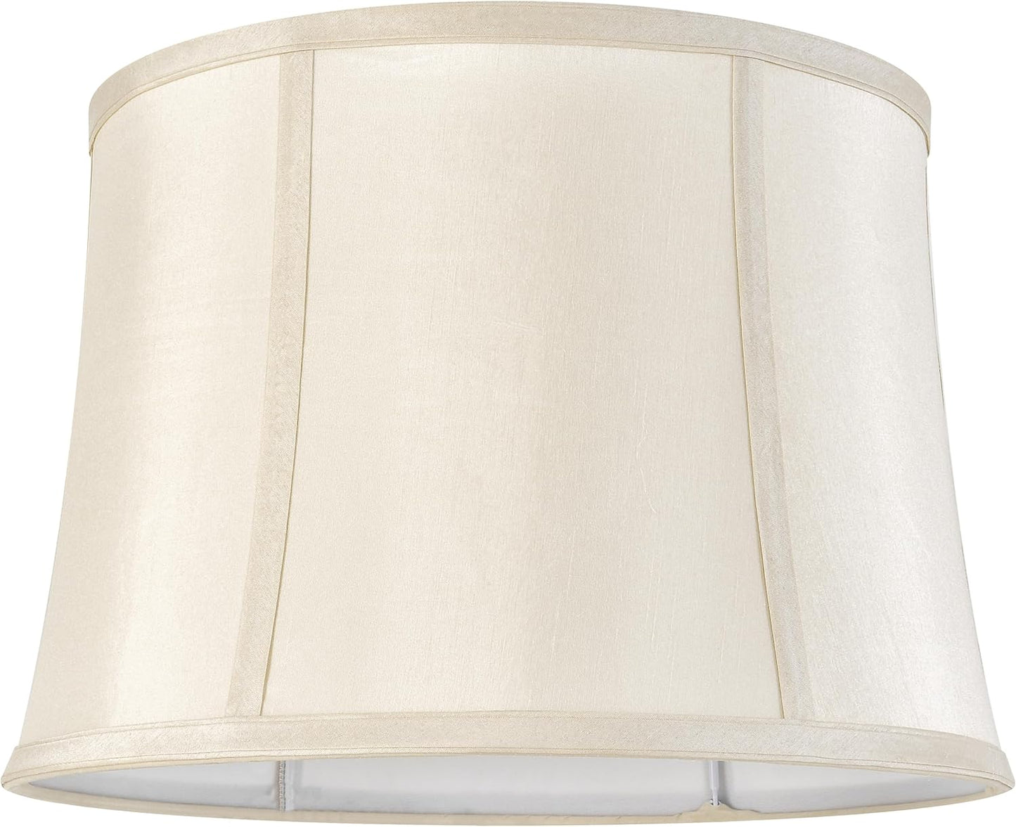 Medium Drum Lamp Shade Set of 1,12"x14"x10" Replac Lampshades Empire | 0.41" Spider Fitter,Yellowish Beige Lampshade for Table Lamps and Floor Lamp Decor Modern,Polyester,Foldable Easy Assembly