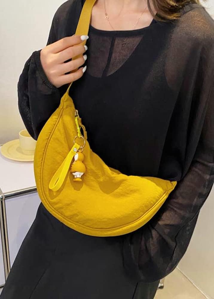 Crossbody Bag Hobo Sling Crescent Bags Women Men Trendy Small Shoulder Bag Purse Dumpling Casual Handbag Adjustable Strap