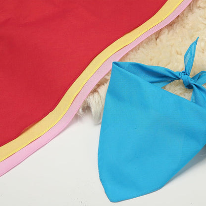 Blank Dog Bandana, Dog Scarf Sublimation Bib Heat Transfer Triangle DIY Solid Cotton Scarf Washable, (Yellow, 2Pcs, M), Intended for Small Medium, 2Pcs, Large Pet/Cats/Puppies