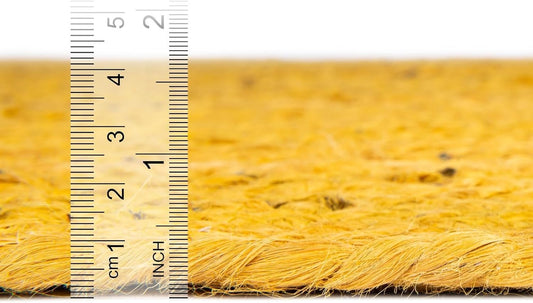 Indian Handmade Braided Yellow Natural Jute Area Rug- Jute Rug-for Dining Room- Living Room Size - 2.3 x 4 Feet Oval (69 cm x 120 cm)