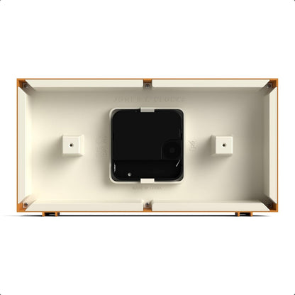 ® Odeon Desk Clock | Modern Rectangular Design | Mustard Yellow | Stylish Retro Look for Shelf, Table, Mantel or Bedside