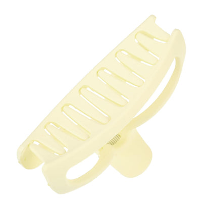 Hair Claw, Light Yellow, 3.78''x1.85''x1.42'' | Plastic for Durability, Lightweight for Comfort, Compact for Easy Carry