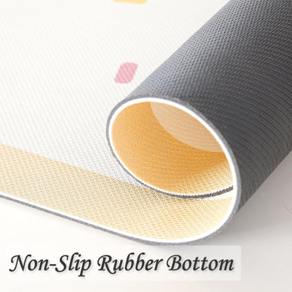 Dog Food Mat Absorbent Pet Feeding Mat, Quick Dry Water Bowl Placemat for Dogs Cats, Non-Slip Washable Pet Feeding Pad Yellow 17"x25"