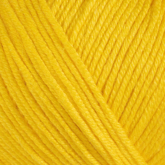 Happy Cotton 60% Cotton 40% Acrylic Yarn, Sport 2, Mustard Yellow | soft, fine, 50 g, 180 yds, baby clothes, amigurumi, 2-3 mm hook, summer tops, hats, blankets