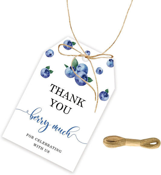 50pcs Lemon Thank You Tags, Lemon Gift Tag with String for Bridal Shower Party, Sweet Fruit Thank You Paper Tags for Wedding/Lemon Birthday Party Favors