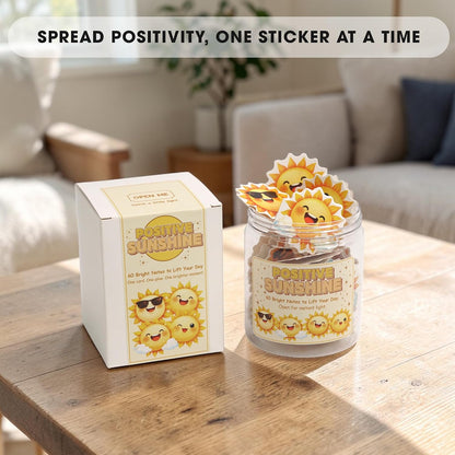 Positive Sunshine Jar – 60 Affirmation Cards for Emotional Support, Yellow Sunshine Gifts for Women & Mom, Motivational & Uplifting Positivity for Coworkers, Friends, Boyfriend, Girlfriend, Teen Girls
