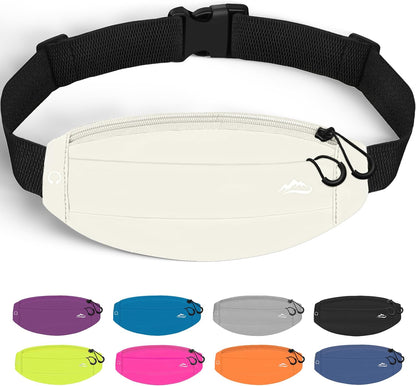 Running Fanny Pack Whole Bag Reflective, Running belt for Women &Men,Sweatproof Phone Holder Workout, Running Waist Pack (white)