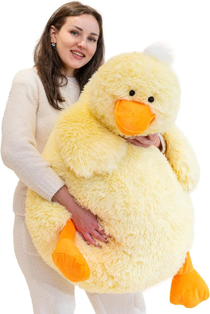43" Giant Duck Stuffed Animals, Large Duck Plush Toys for Kids | Big Size, Birthday Gift for Kids, Festival Gifts, Sofa Decorations, Fluffy&Safe Material, Soft PP Cotton