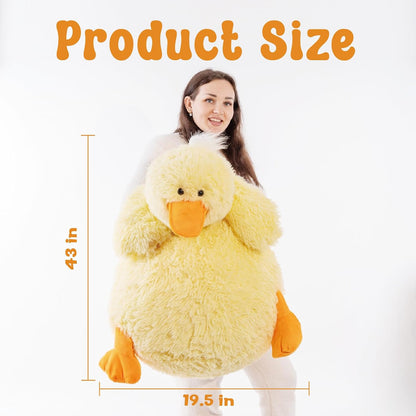 43" Giant Duck Stuffed Animals, Large Duck Plush Toys for Kids | Big Size, Birthday Gift for Kids, Festival Gifts, Sofa Decorations, Fluffy&Safe Material, Soft PP Cotton