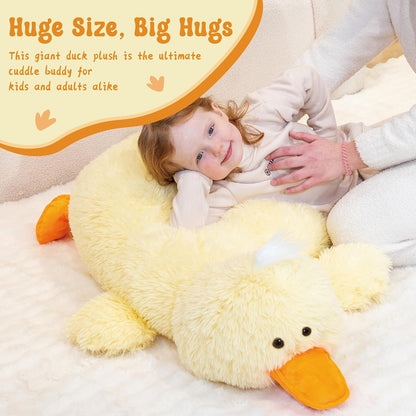 43" Giant Duck Stuffed Animals, Large Duck Plush Toys for Kids | Big Size, Birthday Gift for Kids, Festival Gifts, Sofa Decorations, Fluffy&Safe Material, Soft PP Cotton