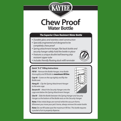 Chew-Proof Water Bottle for Pet Ferrets and Rabbits, 26 oz