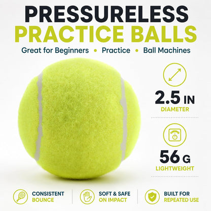Bulk Tennis Balls, Extra Duty Practice Balls with Mesh Bag