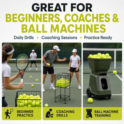 Bulk Tennis Balls, Extra Duty Practice Balls with Mesh Bag