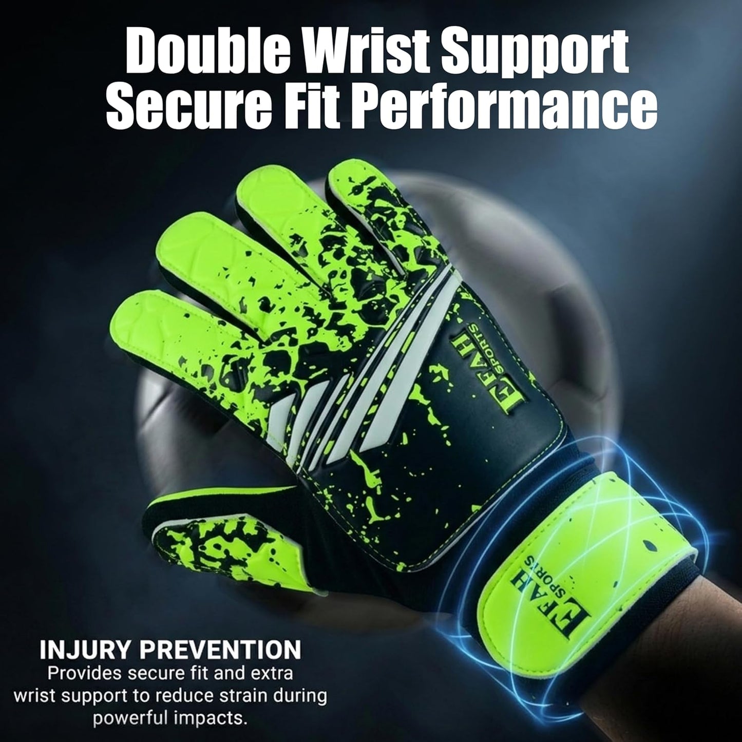 Soccer Goalie Goalkeeper Gloves for Kids Boys Children Youth | Strong Grip Latex Palm