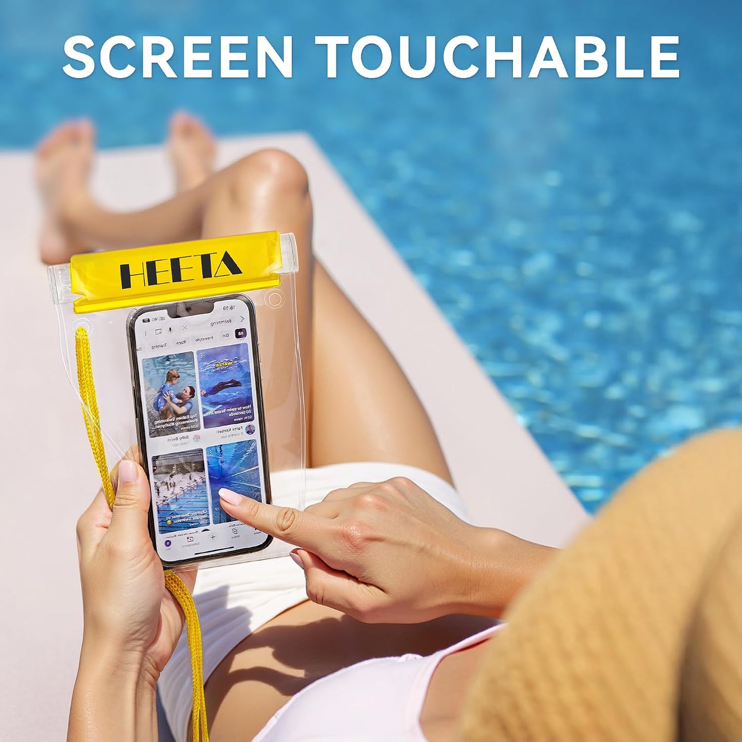 5-Pack Clear Waterproof Dry Bag Pouch Document Holder for Phone Maps | Water Tight Case for Camera Document, Screen Touchable for Boating Kayaking Paddle Board Swimming Beach Waterpark Fishing
