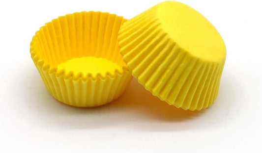 Yellow Mini Cupcake Liners Natural Greaseproof Paper Muffin Baking Cups, 500-Count