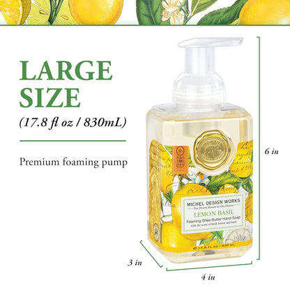 Foaming Hand Soap, Lemon Basil, 1-Pack, 17.8 Fl oz Each