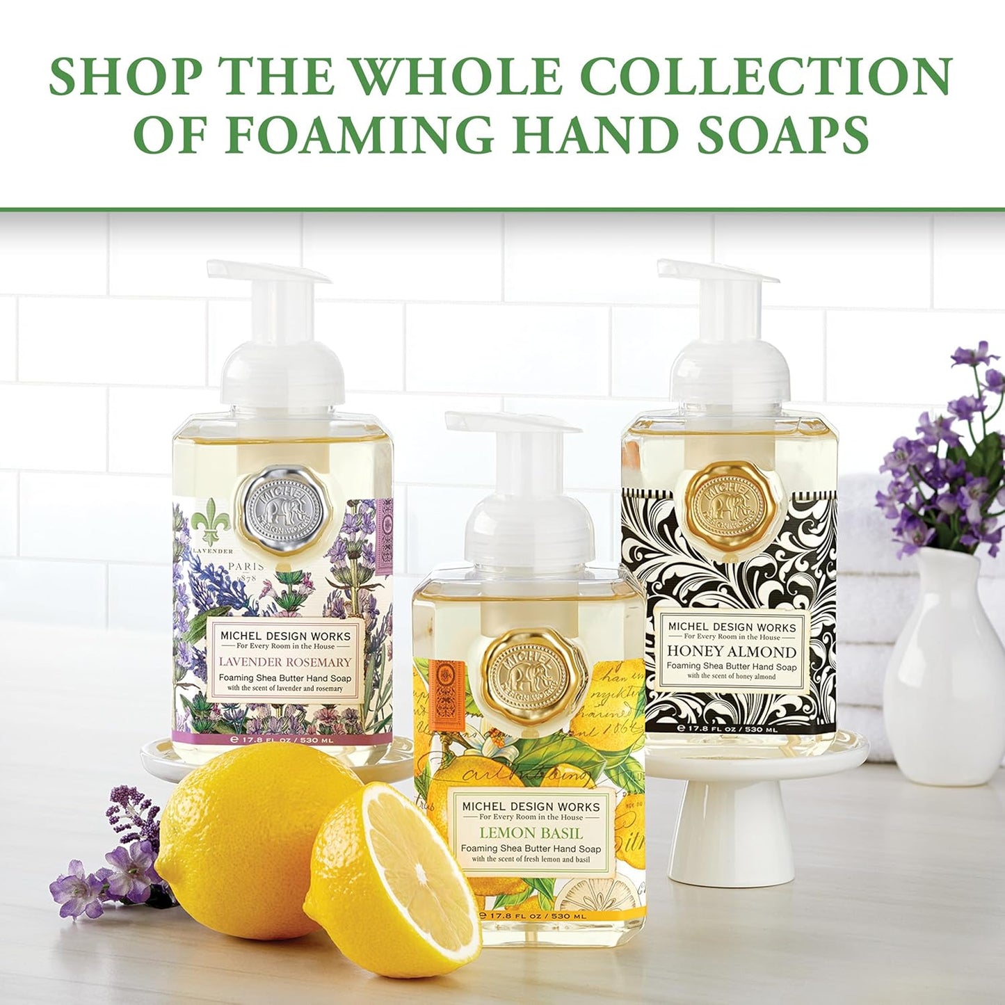 Foaming Hand Soap, Lemon Basil, 1-Pack, 17.8 Fl oz Each