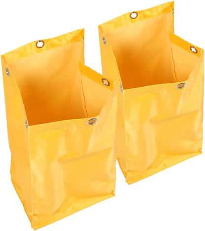 Replacement Janitorial Cart Bags 27.16X15.74X10.23 Inch Canvas Cleaning Bags for Housekeeping Carts 2 Pack Durable Waste Collection and Cleaning Supply Tote