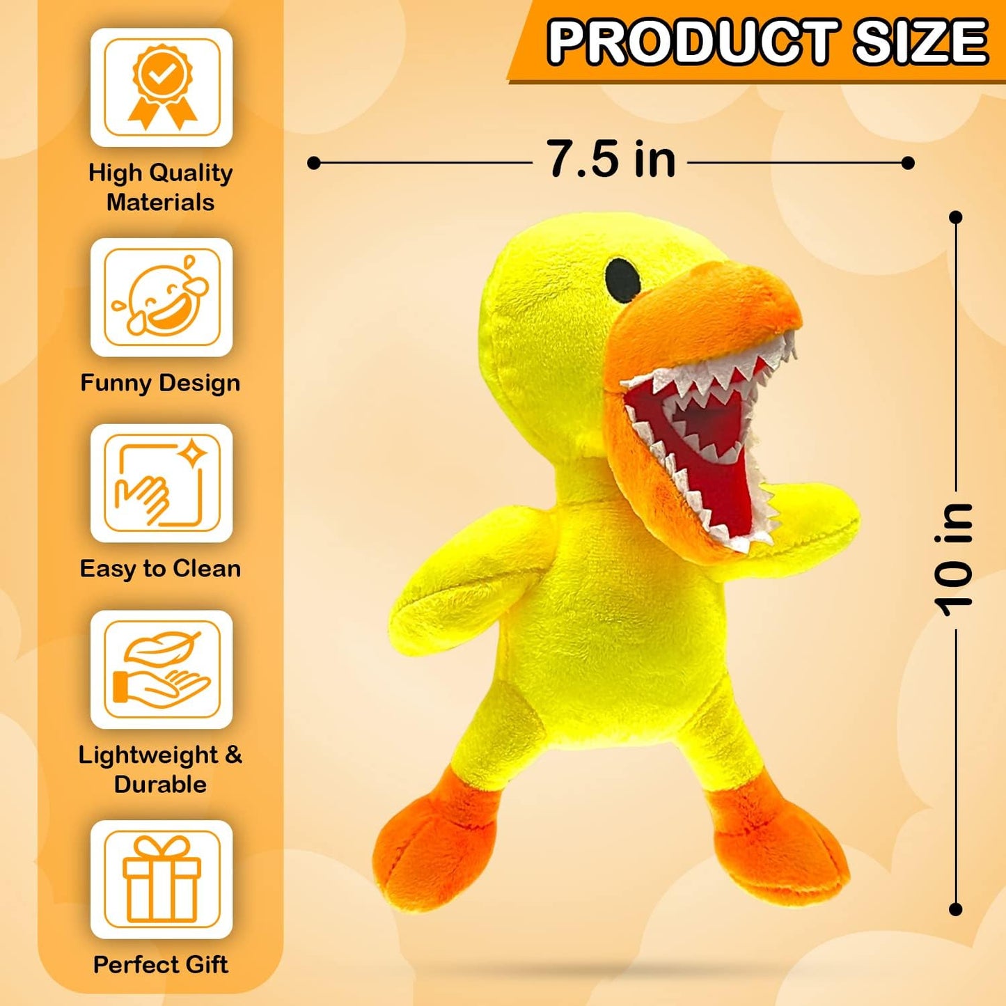Yellow Plush Toy for Kids Adults, Playing with Family, Soft Stuffed Animal Plushie Toys, Plushies Birthday Thanksgiving Christmas Festival Night Party Favor Supplies Game Fans