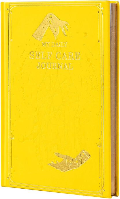 Self-Care Journal for More Happiness, Optimism, Affirmation & Reflection, Gratitude Journal with Guided Prompts, Inspirational Quotes, Mood Tracker, Undated Daily Journals for Women & Men (Yellow)