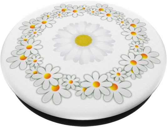 Daisy Pop Socket White Yellow Floral Design Beautiful Flower