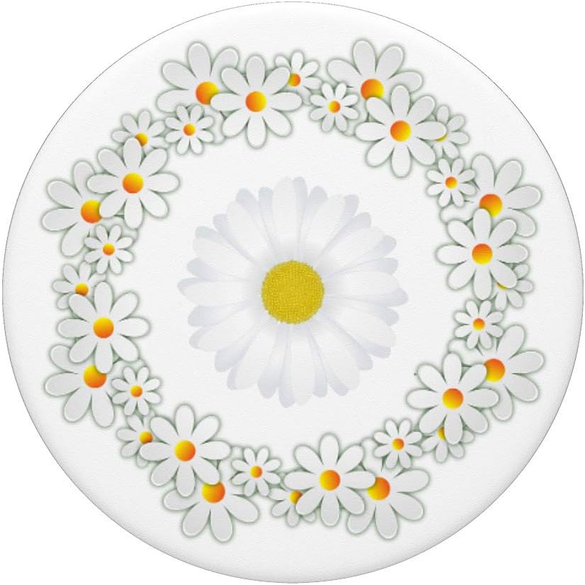 Daisy Pop Socket White Yellow Floral Design Beautiful Flower