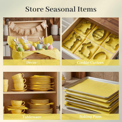 330 Sheets Tissue Paper Bulk, 14 x 10 Inch Yellow Gift Wrapping Tissue Paper for Wedding Birthday DIY Crafts Art Project