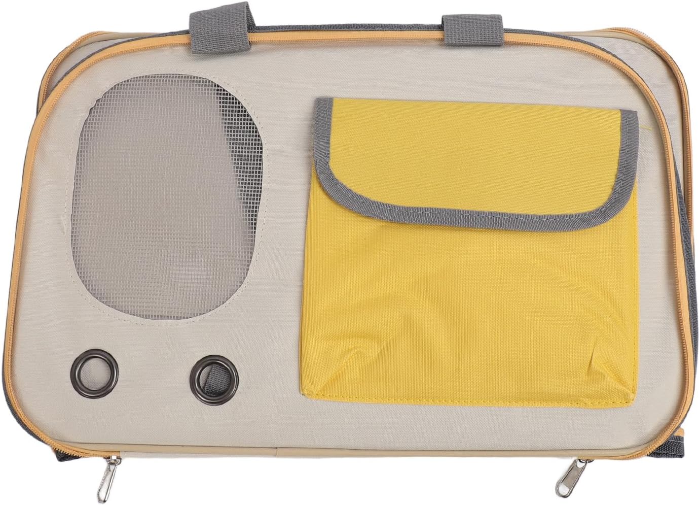 Stylish Yellow Foldable Pet Carrier for Cats Small Dogs TSA Airline Approved Soft Sided Travel Bag with Strap Oxford Fabric Steel Frame Portable Comfortable Handbag for Small Medium Pets