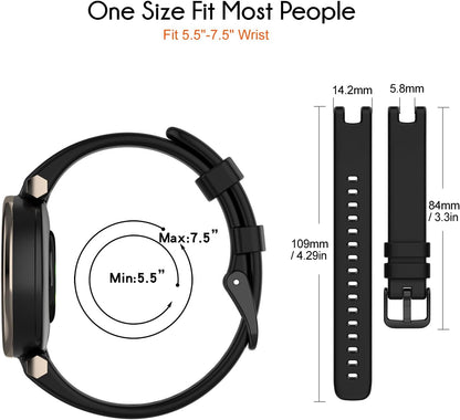 Compatible With Garmin Lily Bands, 14.2mm Width Soft Silicone Band with Installation Tools for Garmin Lily Smartwatch