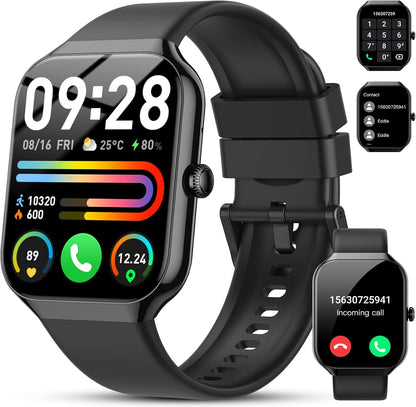 Smart Watch(Answer/Make Call), 1.96" HD Smartwatch for Men Women, 2026 Fitness Watch with 7/24 Heart Rate/Sleep Monitor/30+Day,113+ Sport Modes,IP68 Waterproof Fitness Activity Tracker for Android iOS