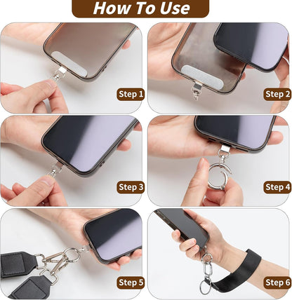 Wristlet Wallets Keychain for Women, Clip and Go Strap for Phone with Wallet Crossbody - Wallet with Clear ID Window