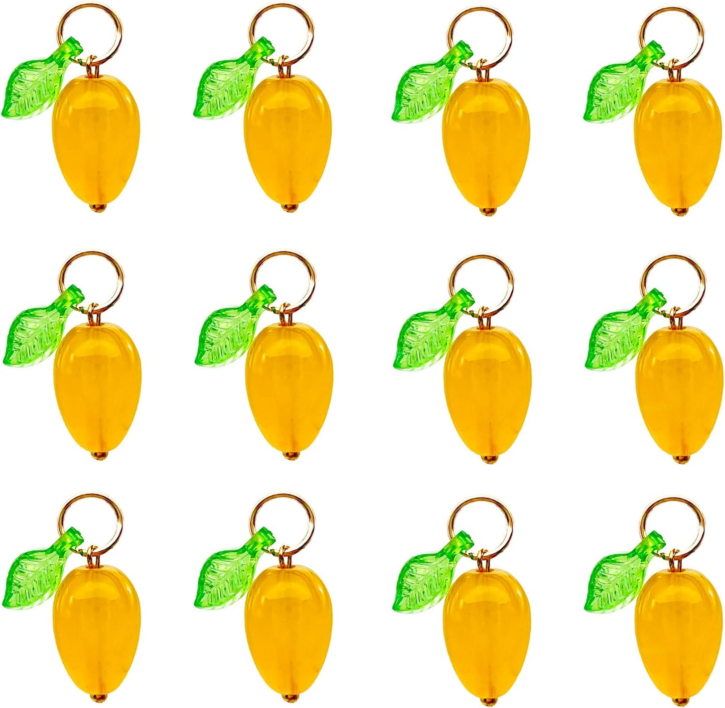 50pcs Glass Pendant Charms - Multicolor Theme Drops for Necklace Craft, Jewelry Making Supplies (Various Styles)