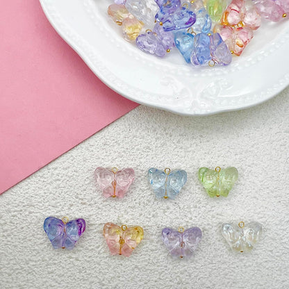 50pcs Glass Pendant Charms - Multicolor Theme Drops for Necklace Craft, Jewelry Making Supplies (Various Styles)