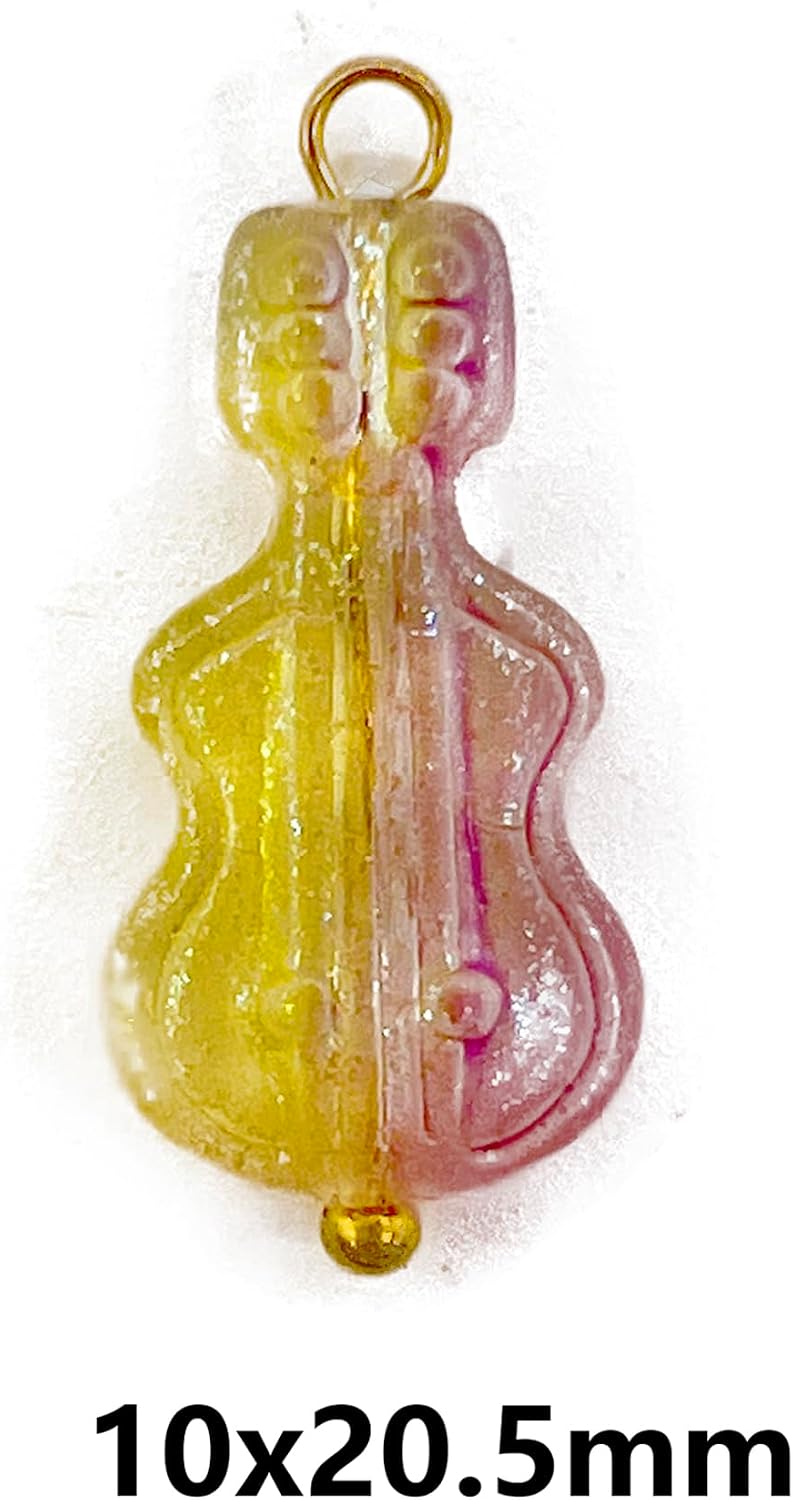 50pcs Glass Pendant Charms - Multicolor Theme Drops for Necklace Craft, Jewelry Making Supplies (Various Styles)