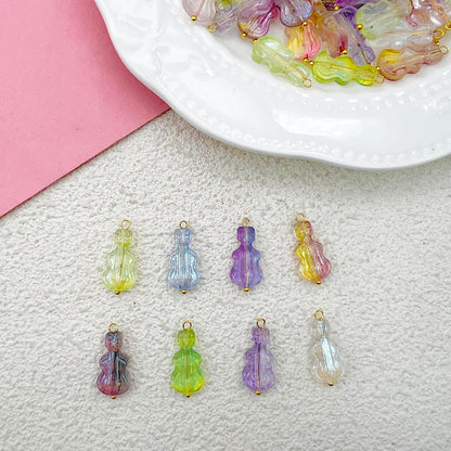 50pcs Glass Pendant Charms - Multicolor Theme Drops for Necklace Craft, Jewelry Making Supplies (Various Styles)