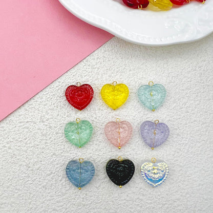 50pcs Glass Pendant Charms - Multicolor Theme Drops for Necklace Craft, Jewelry Making Supplies (Various Styles)