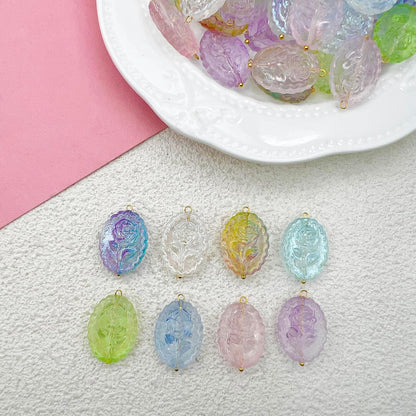 50pcs Glass Pendant Charms - Multicolor Theme Drops for Necklace Craft, Jewelry Making Supplies (Various Styles)